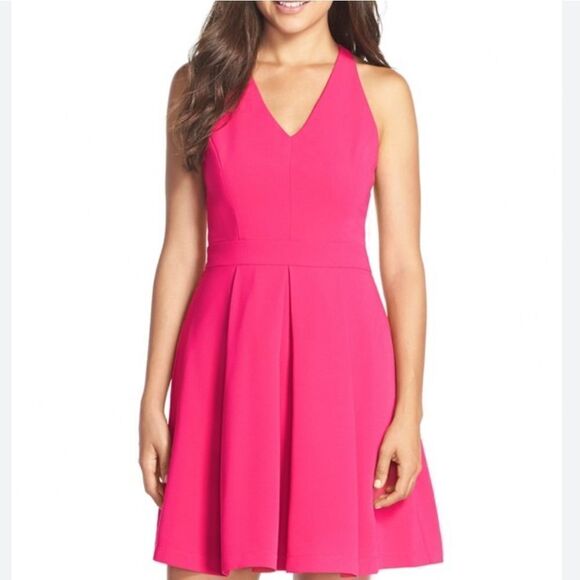 BRAND NEW SEQUIN HEART HALTER V-NECK SHORT PLEATED BACKLESS MINI  DRESSES - Picture 1 of 15